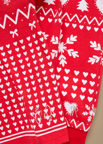 outfit girl red fairisle pjs