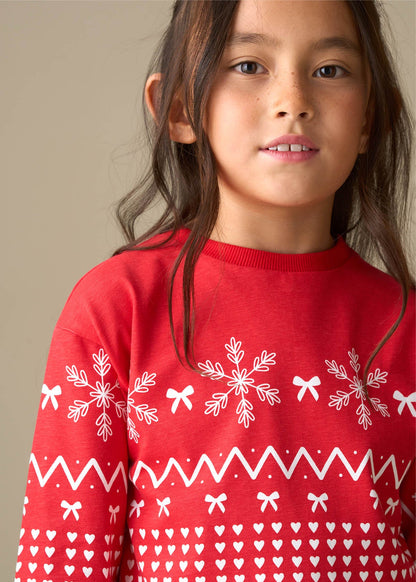 printed Girl Red Fairisle Pjs