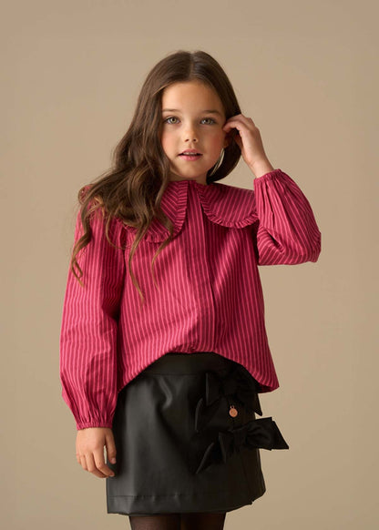 collared girl frill collar shirt