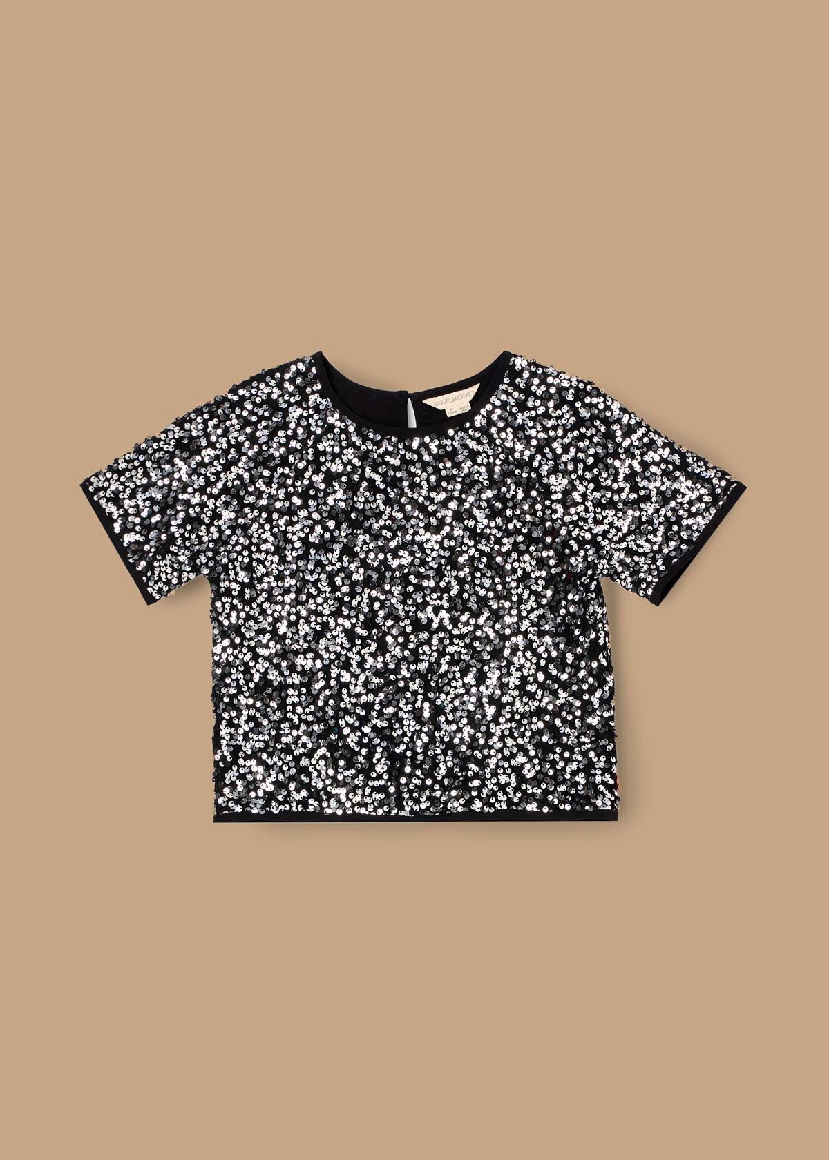 buy girl silver sequin top