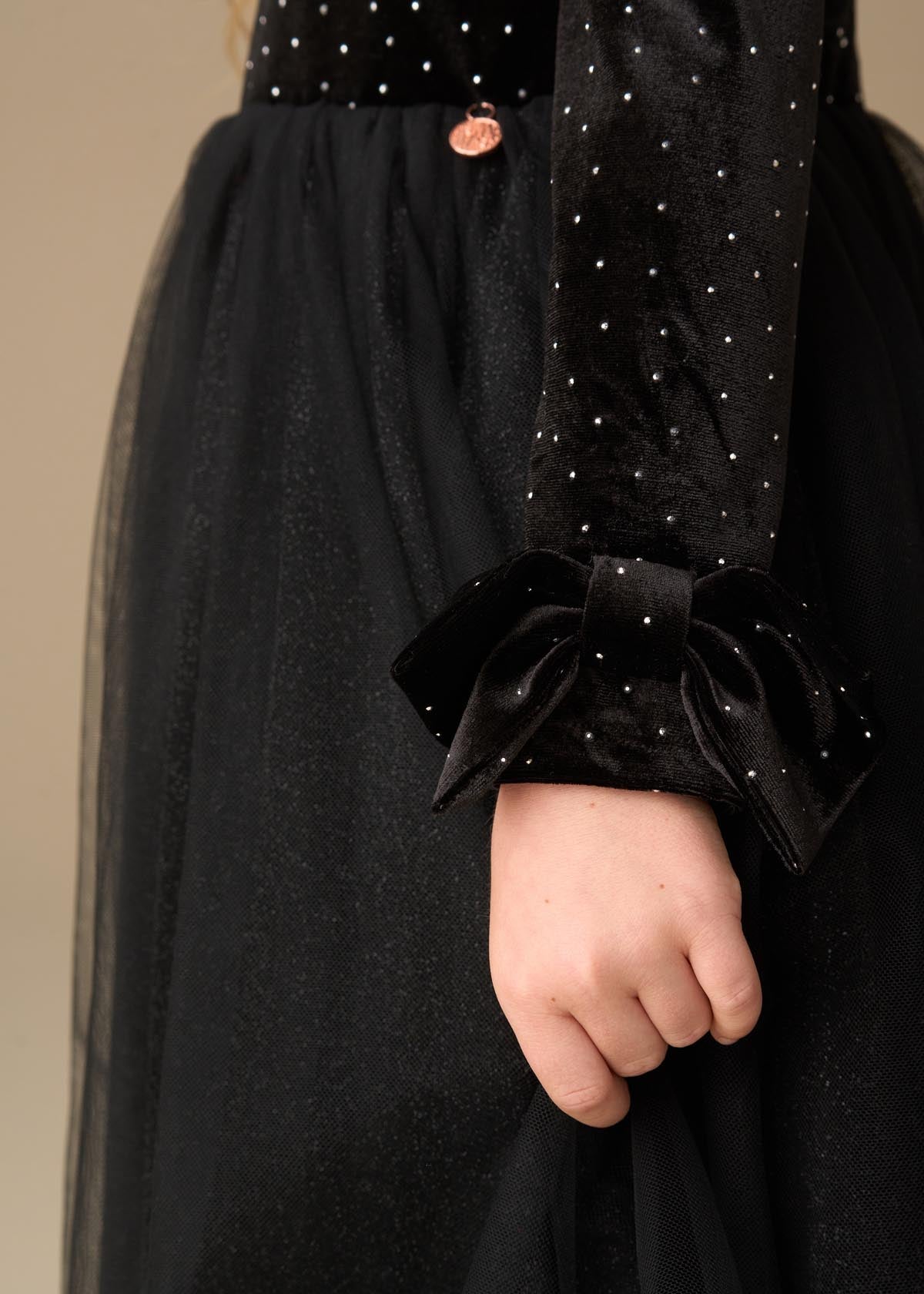 online girl velvet tulle dress
