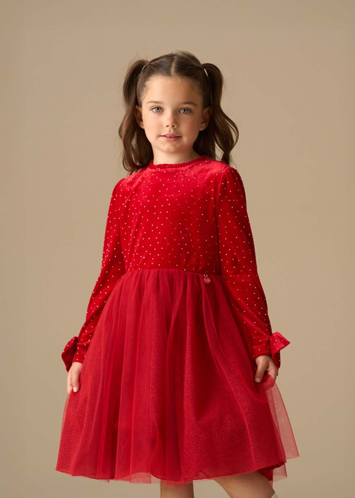 Girl Velvet Tulle Dress