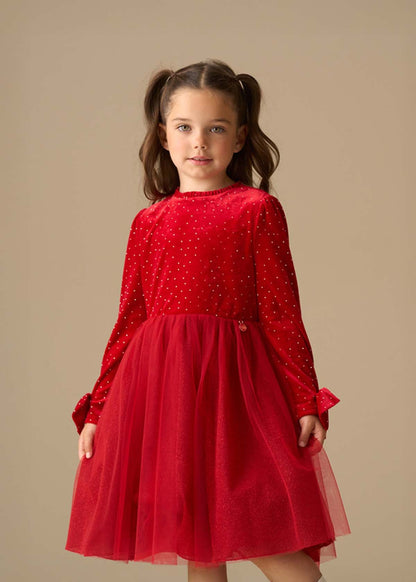 Girl Velvet Tulle Dress