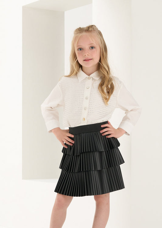 Jade White Diamante Shirt