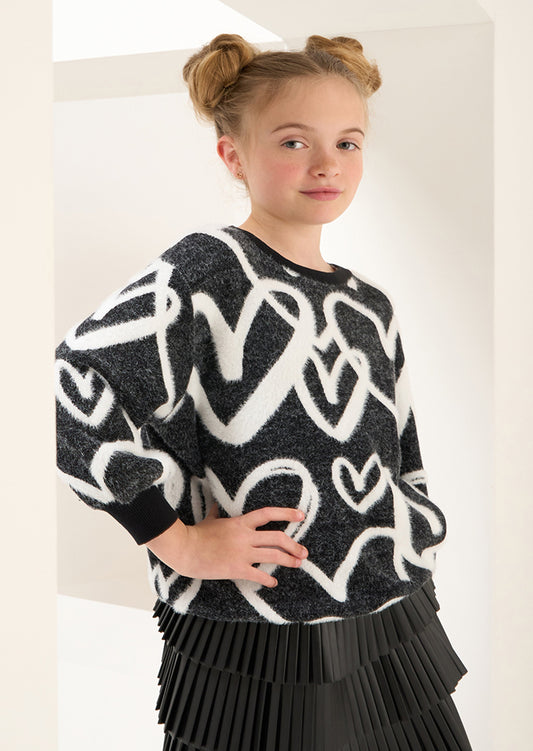 Avril Black Heart Jumper