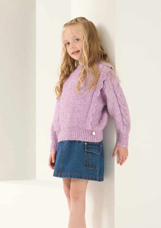 Marnie Lilac Scalloped Frill Jumper
