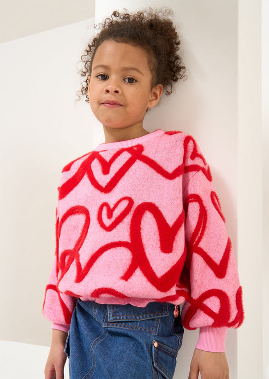 Hattie Pink Heart Jumper
