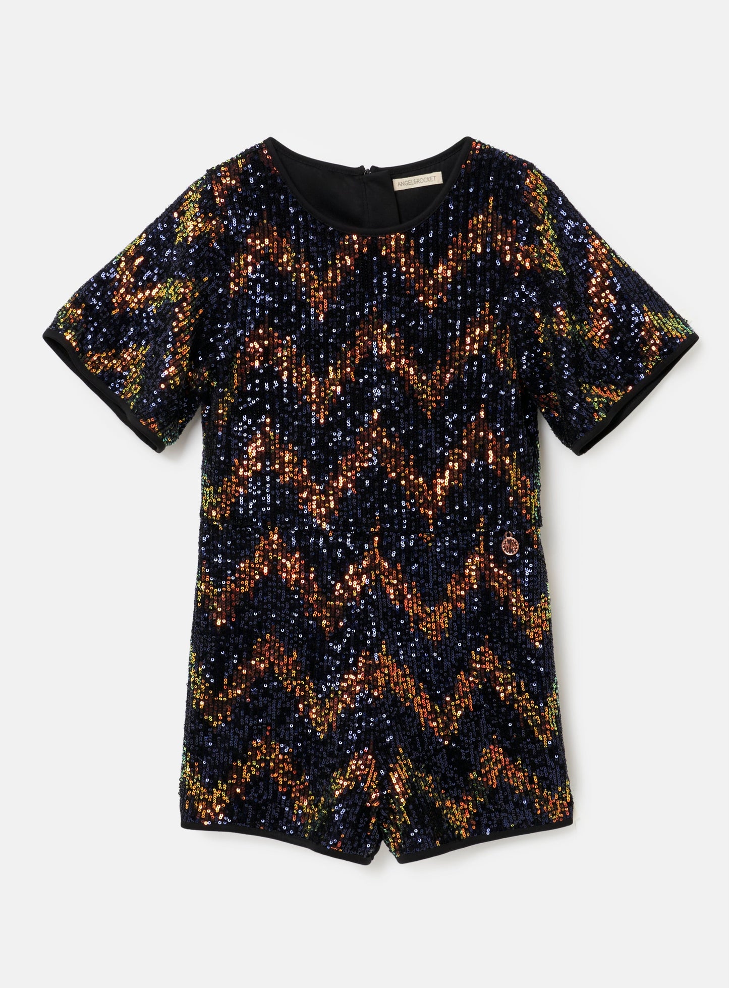 Nova Navy Gold Sequin Playsuit
