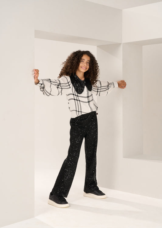 Sadie Black Sequin Trouser