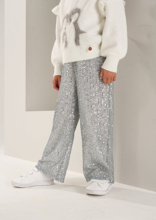 Sadie Silver Sequin Trouser