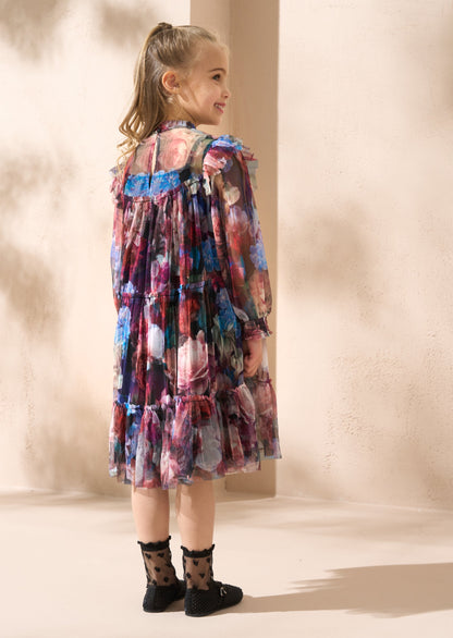 Eleanor Multi Floral Mesh Dress