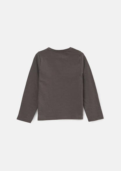 Jem Grey Long Sleeve Stud T Shirt