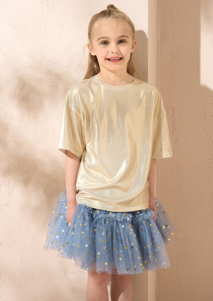 Luna Gold Metallic Jersey Tee