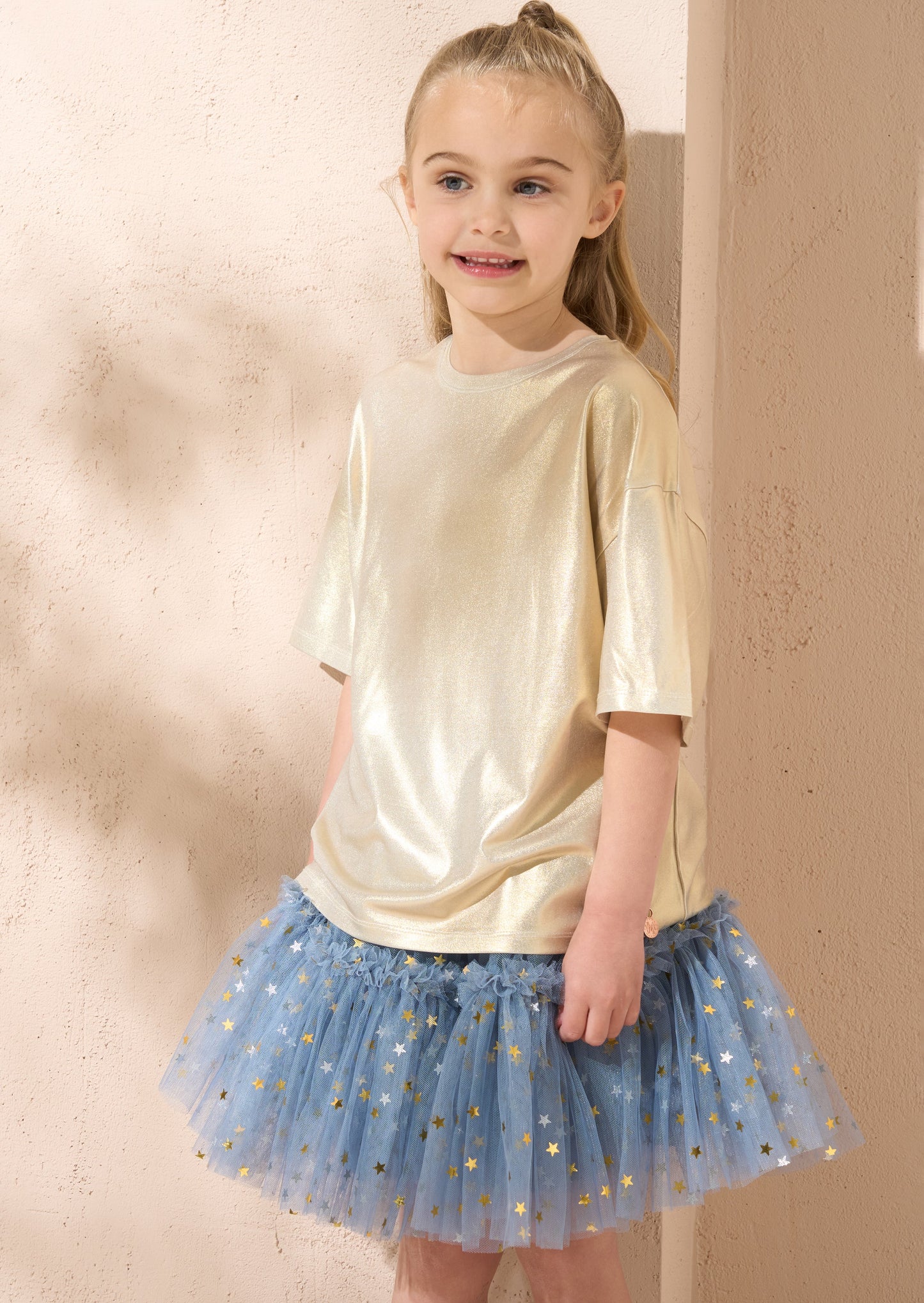 Luna Gold Metallic Jersey Tee