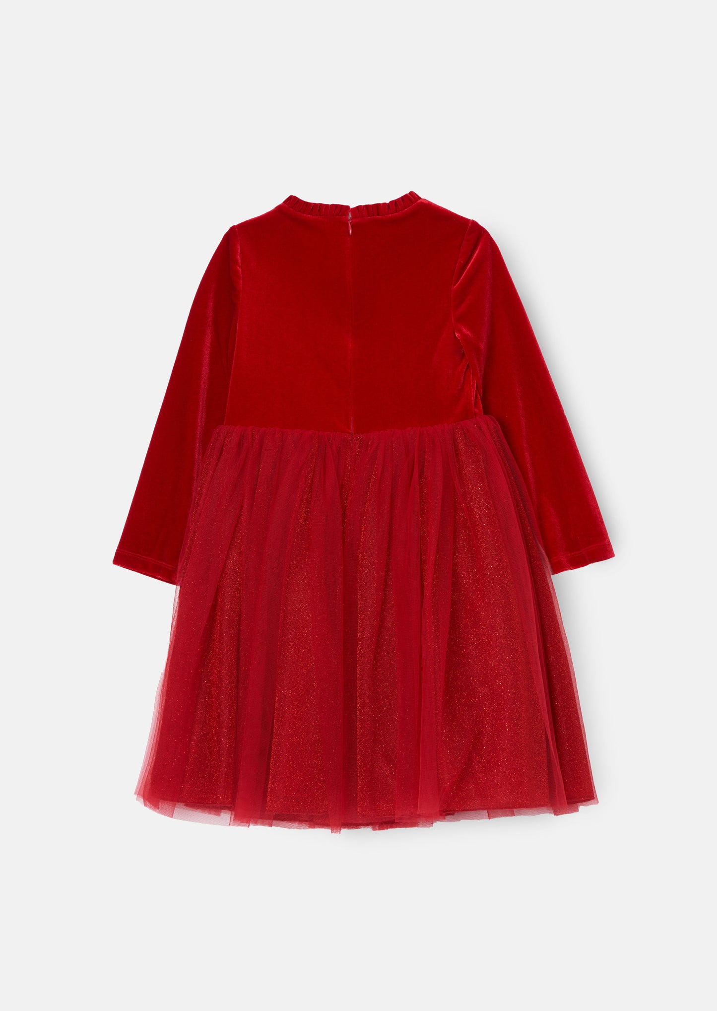 Elsie Red Velvet Tulle Dress