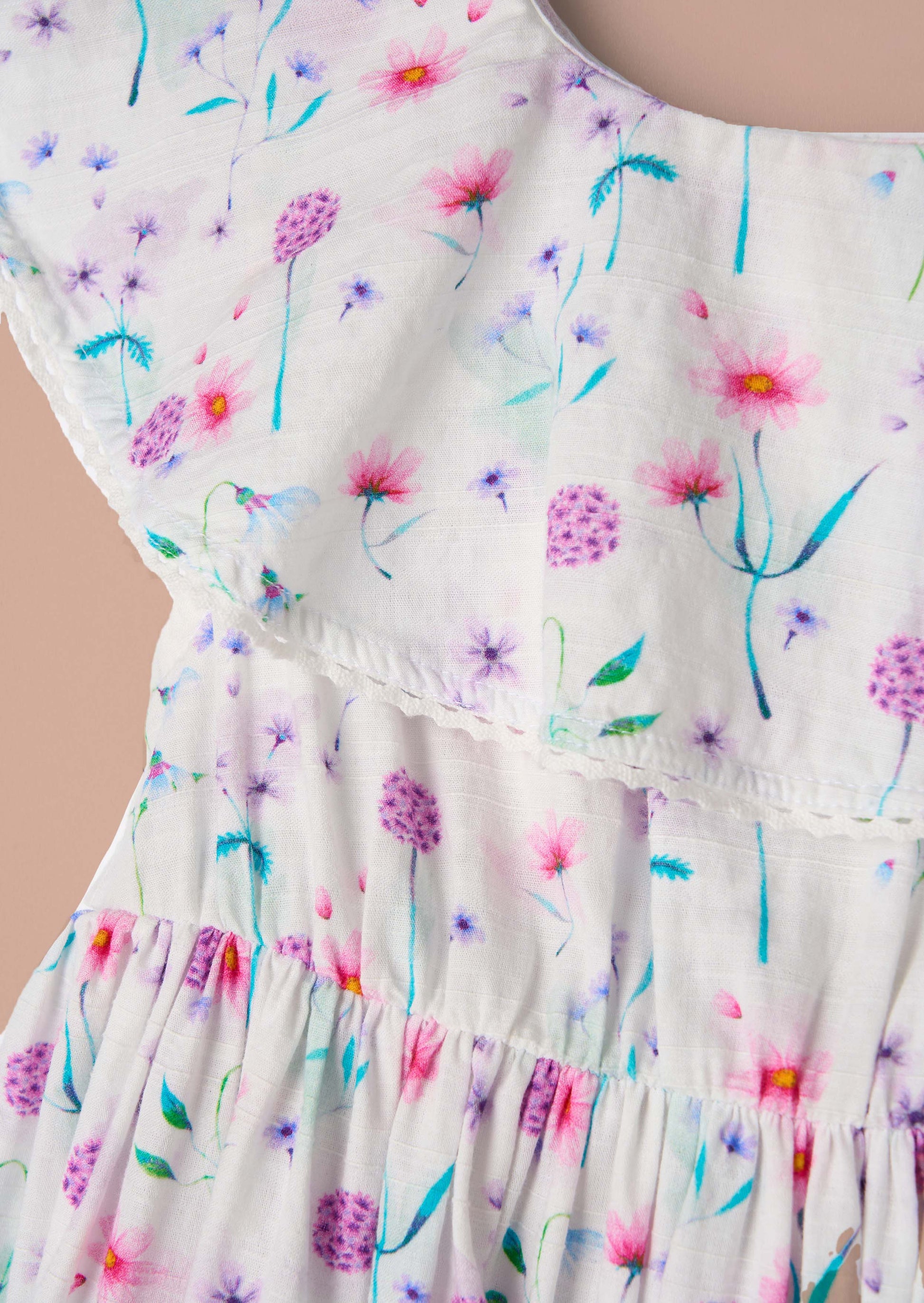 Outfit Girls White Floral Collar Dress