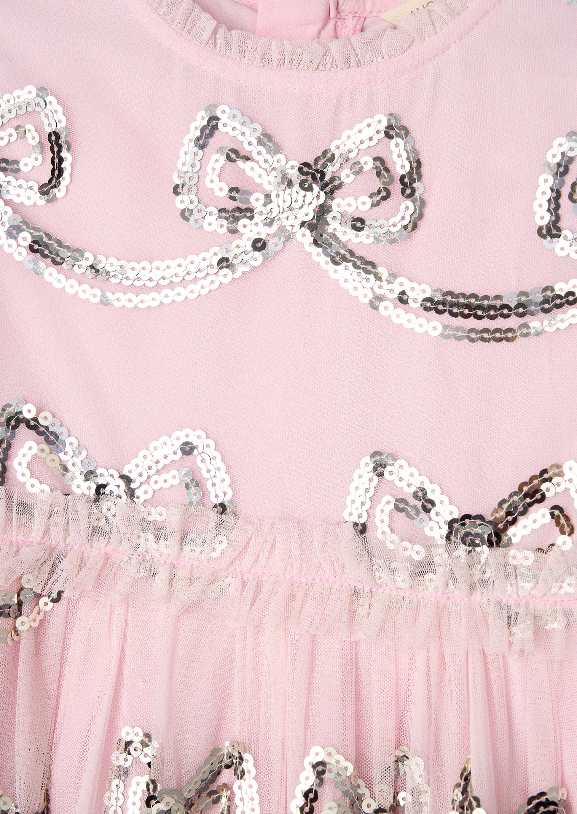 Buy Girls Pink Sequin Bow Dress