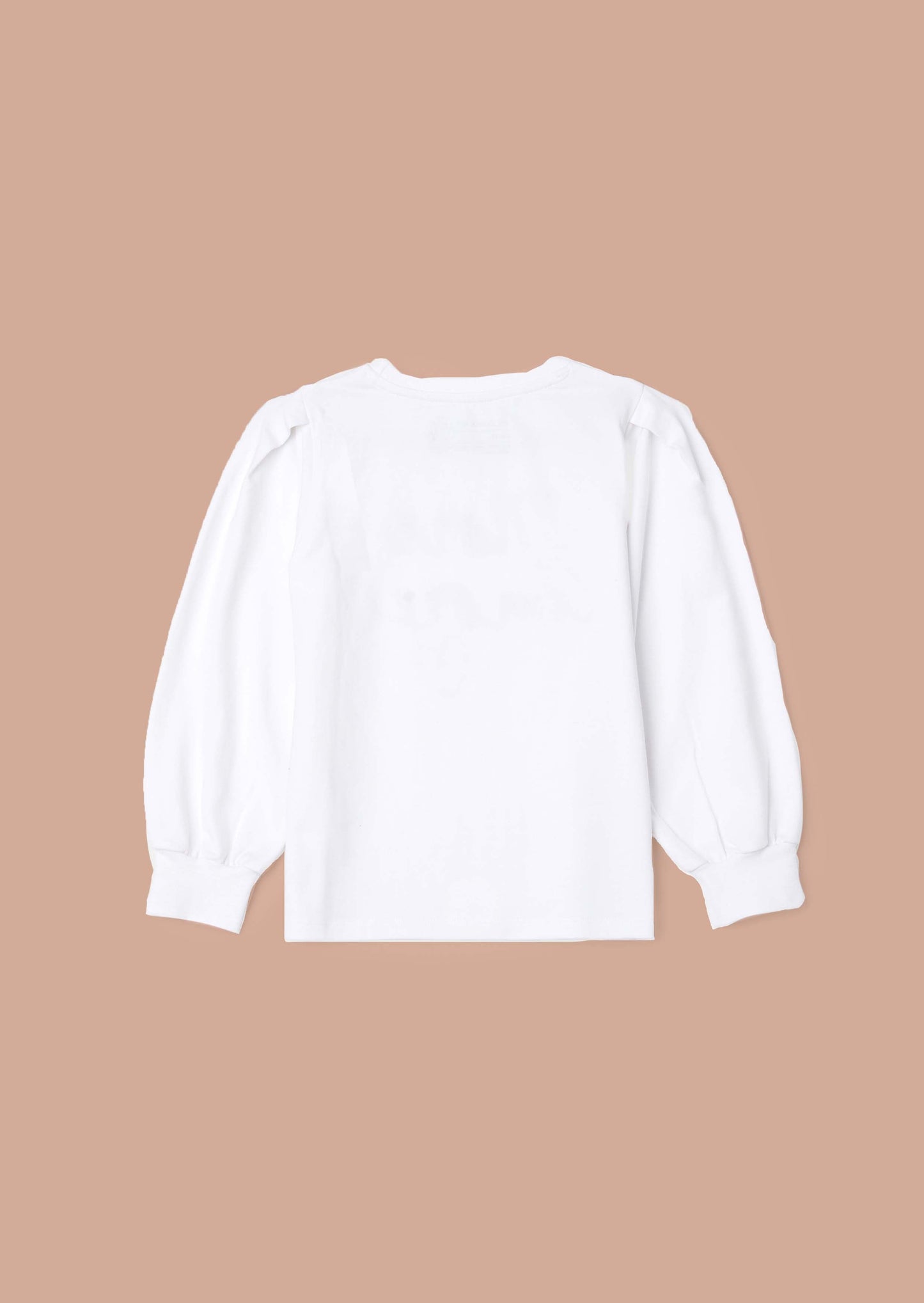 Solid Girls White Sequin Slogan Top