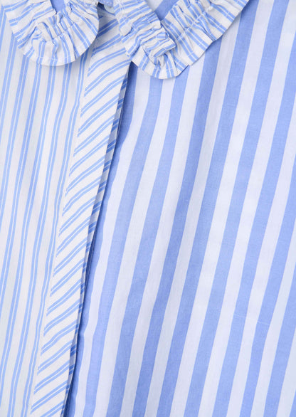 Collared Boys Blue Mix Stripe Shirt