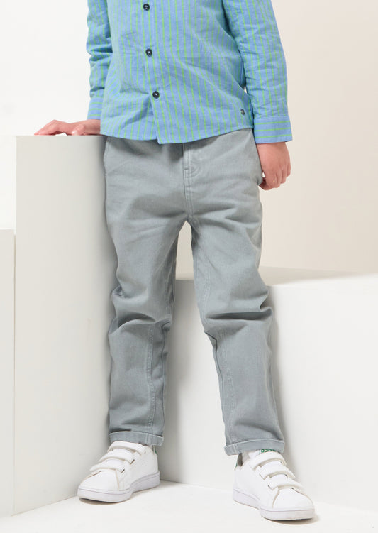 Ezra Grey Elasticated Waist Chino