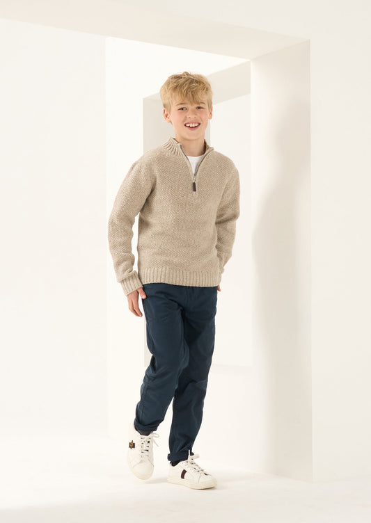 Ben Beige Funnel Knit
