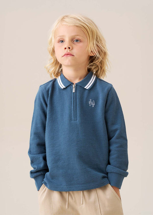 boys Texture Knit Polo