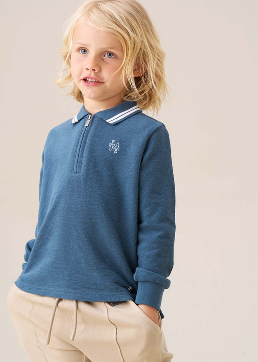 knitted polo t shirt