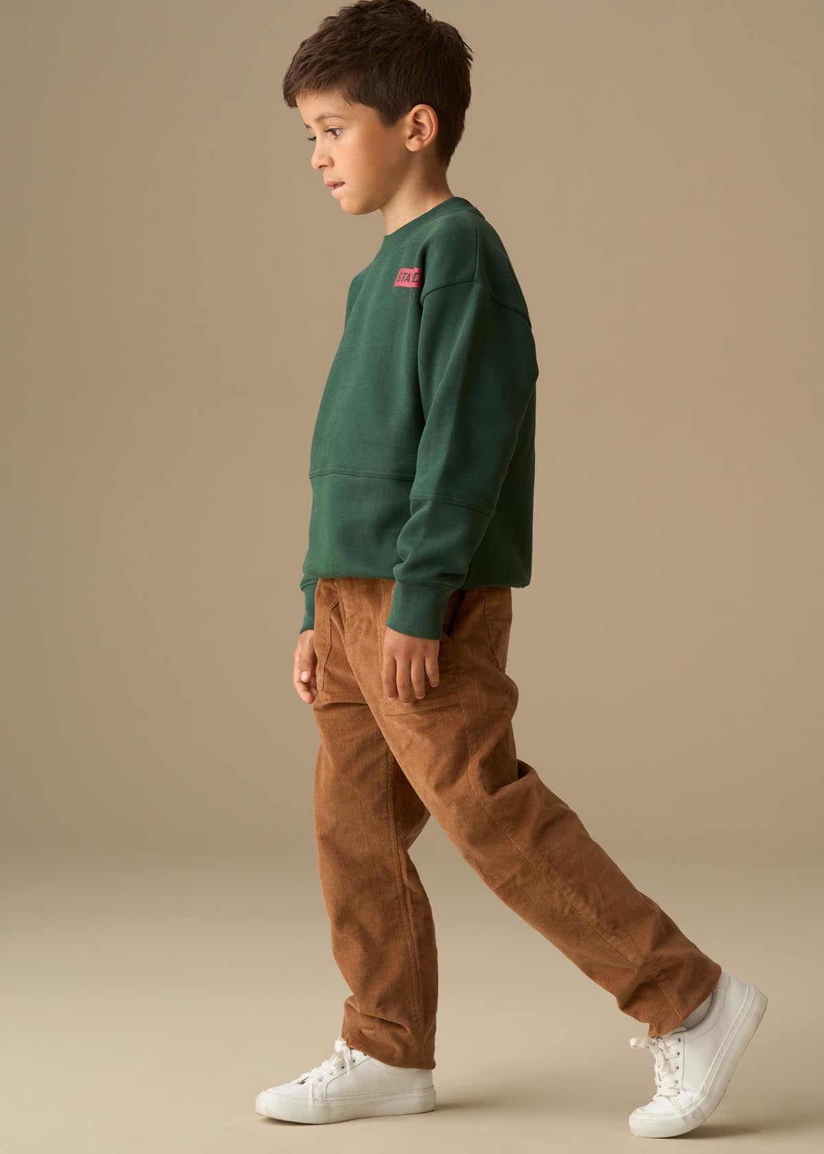 brown boy moleskin 5 pocket trouser