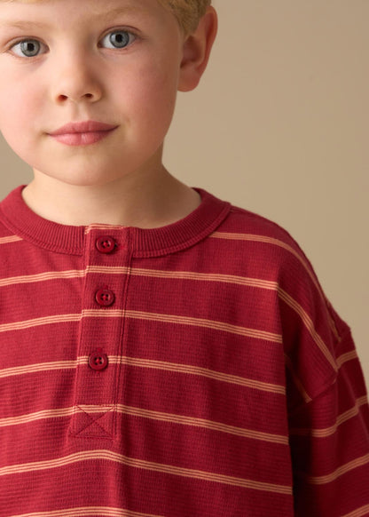 online boy yarn dyed stripe top red