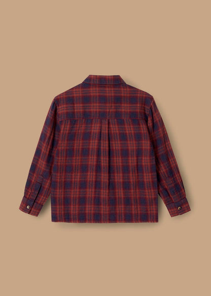 long sleeve boy double faced shirt