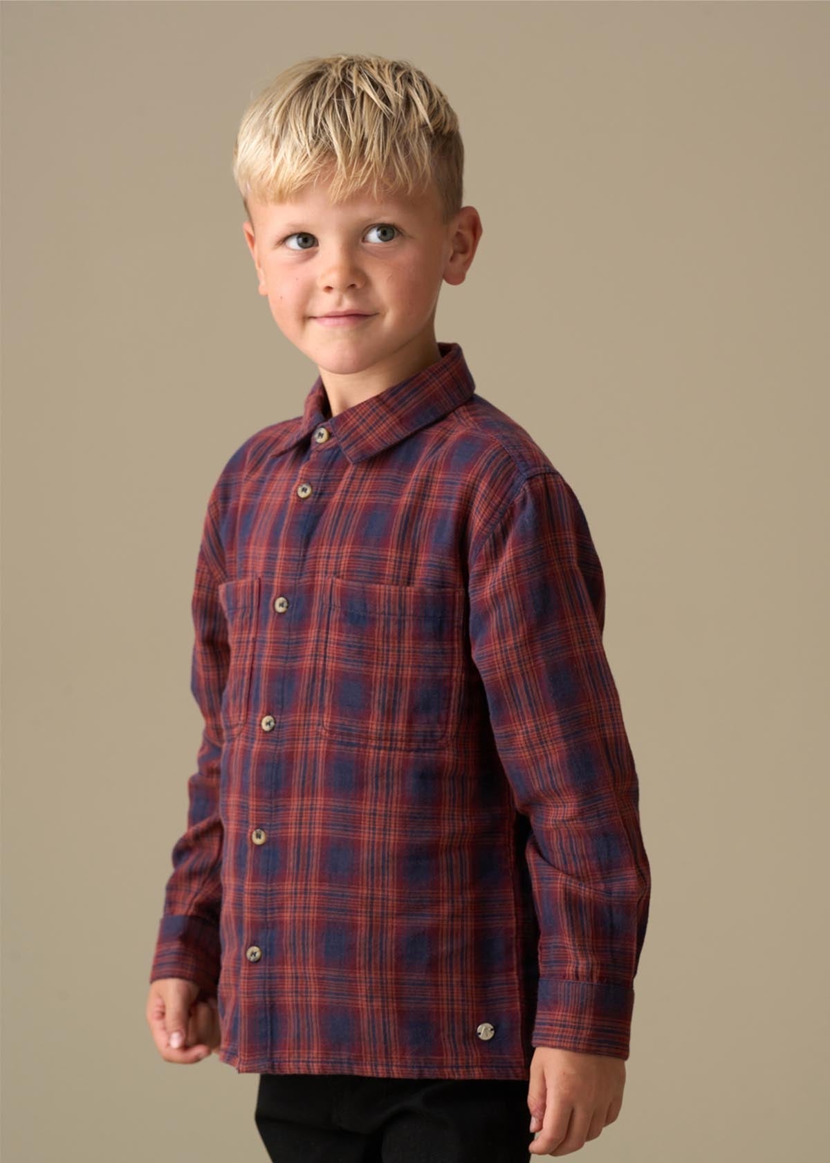 cotton boy double faced shirt