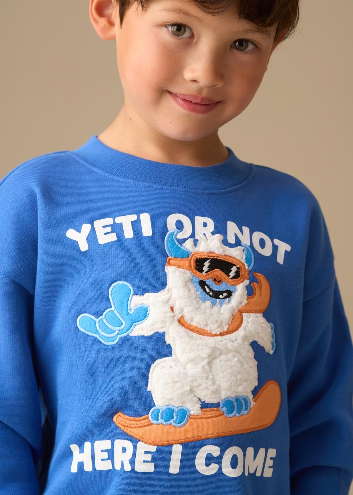online boys seasonal print sweatshirt blue