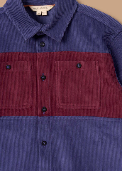 online boys panel cord over shirt