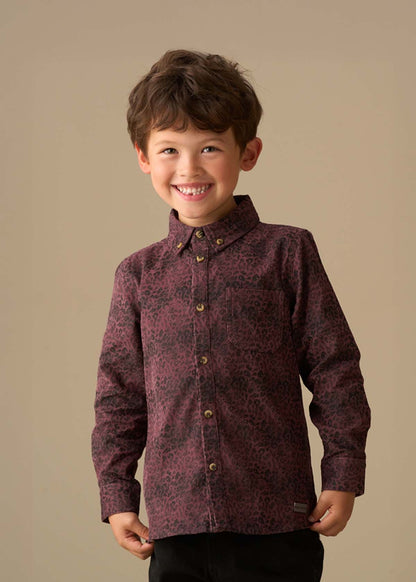 Boys Leopard Jacquard Shirt