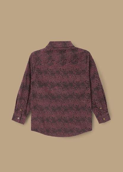 online boys leopard jacquard shirt