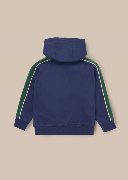 Victor Stud Closure Hoodie - Navy