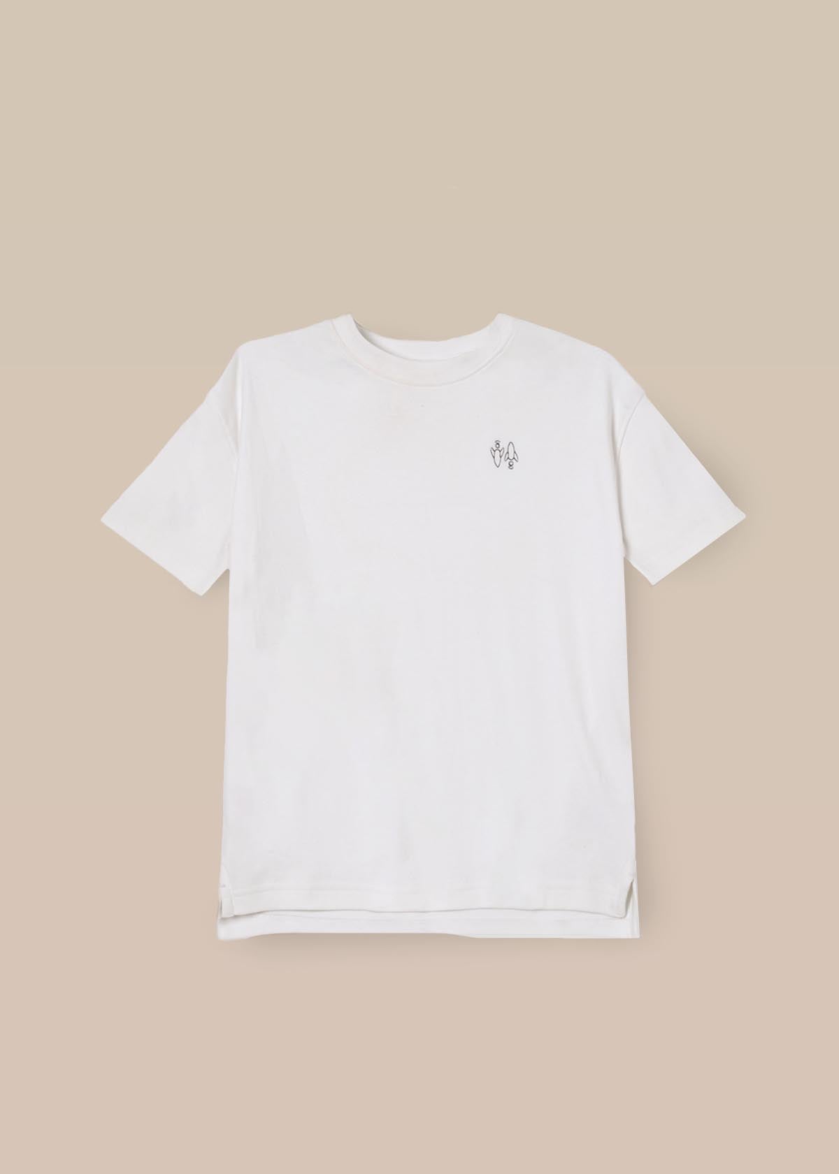 half-sleeve boys white t shirt