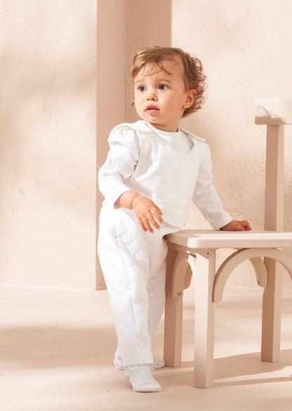 Daphne White 3 Piece Dungaree Set