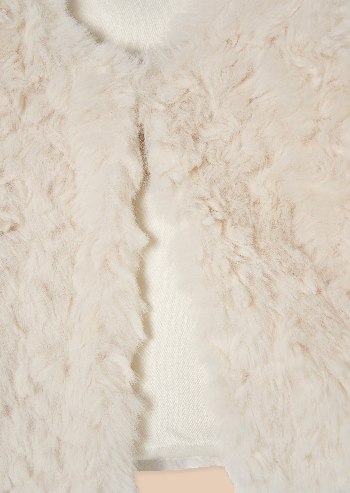 Cici Ecru Faux Fur Baby Gilet