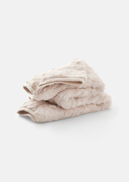 Aubrey Taupe Faux Fur Blanket