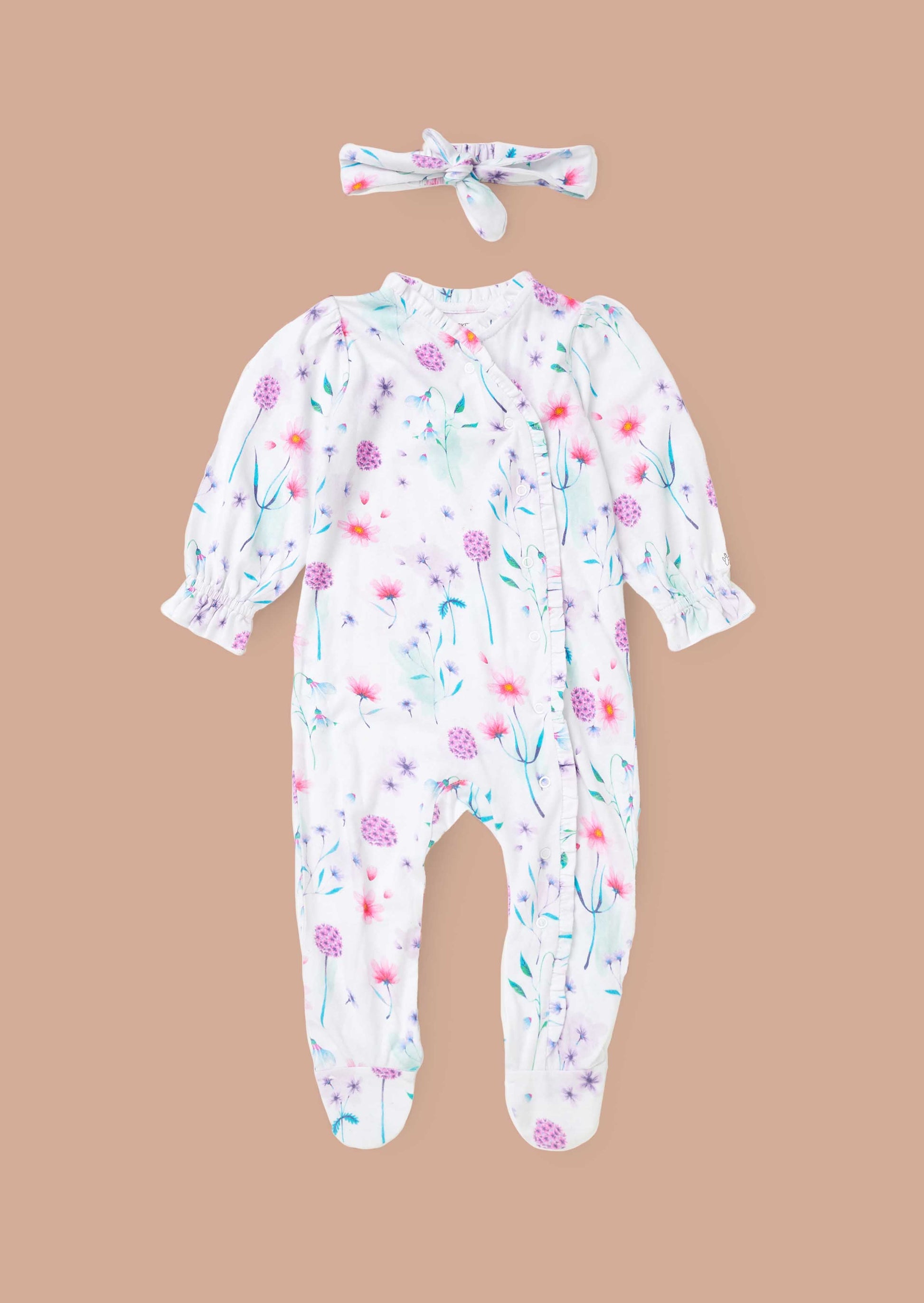 Baby Girl Cotton Dress With Headband