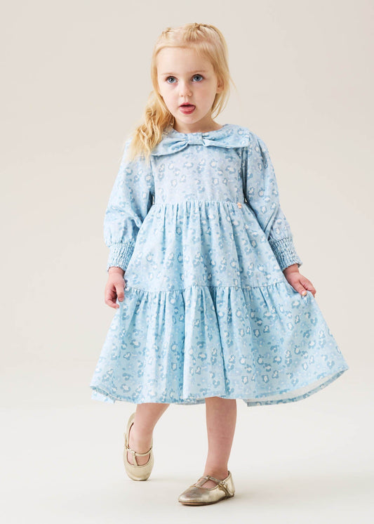 Girl Bow Collar Cord Dress