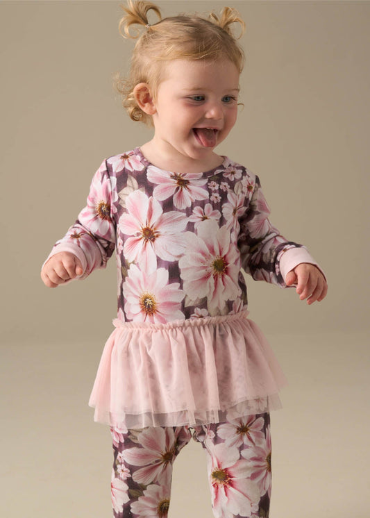 pink baby girl tutu babygrow