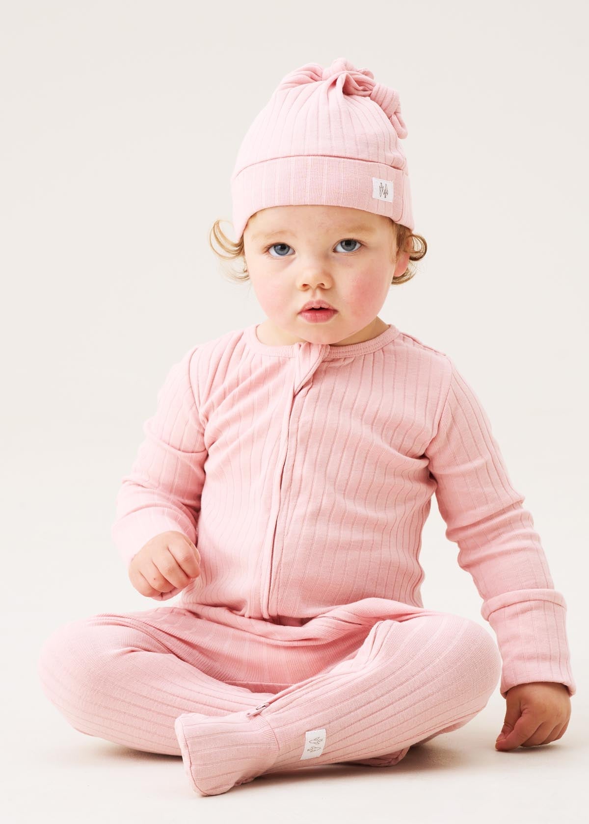 pink baby boy broderie trim sweat onesie
