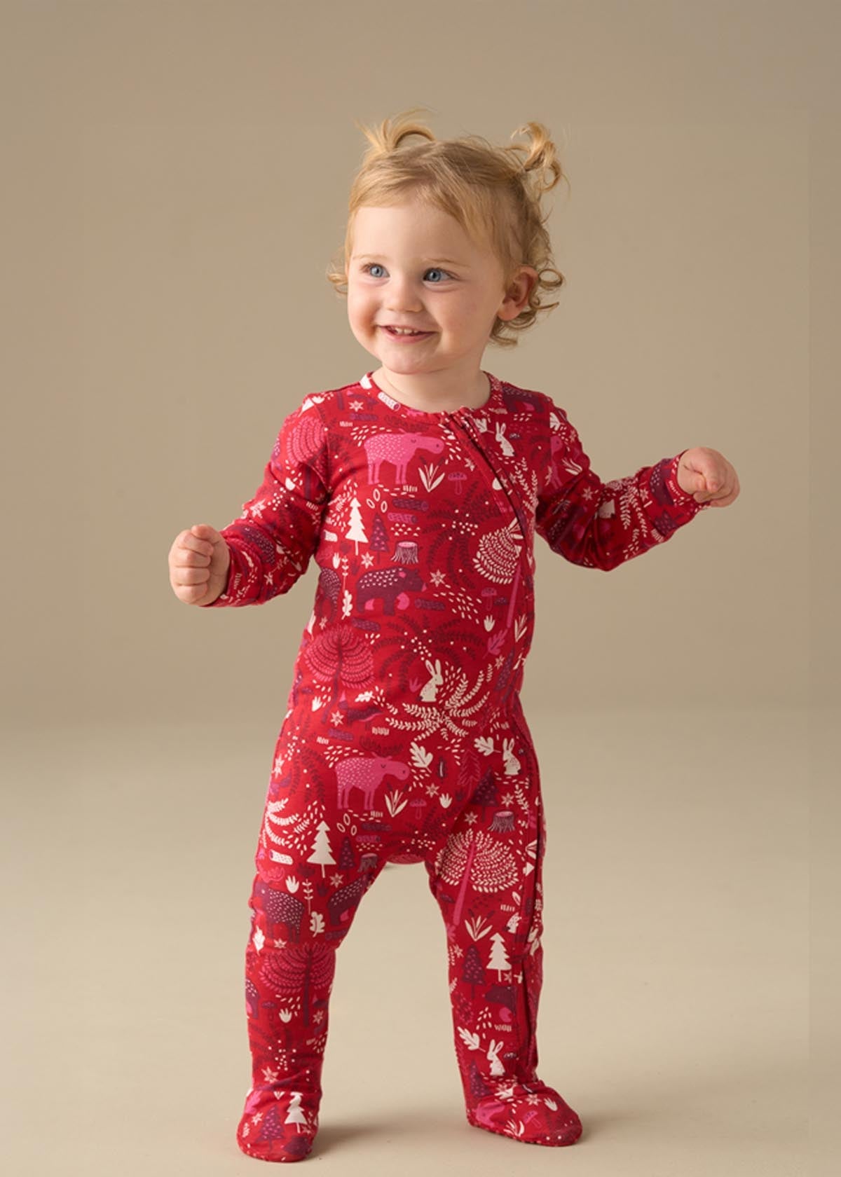 new born Burgandy Scandi Print Babygrow