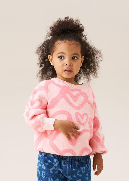 Baby girl Mini Heart Jumper