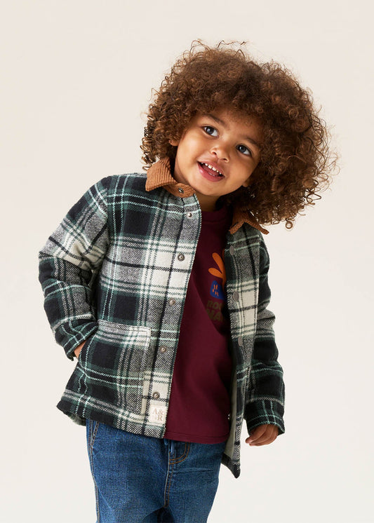 Baby boy Plaid Padded Shacket