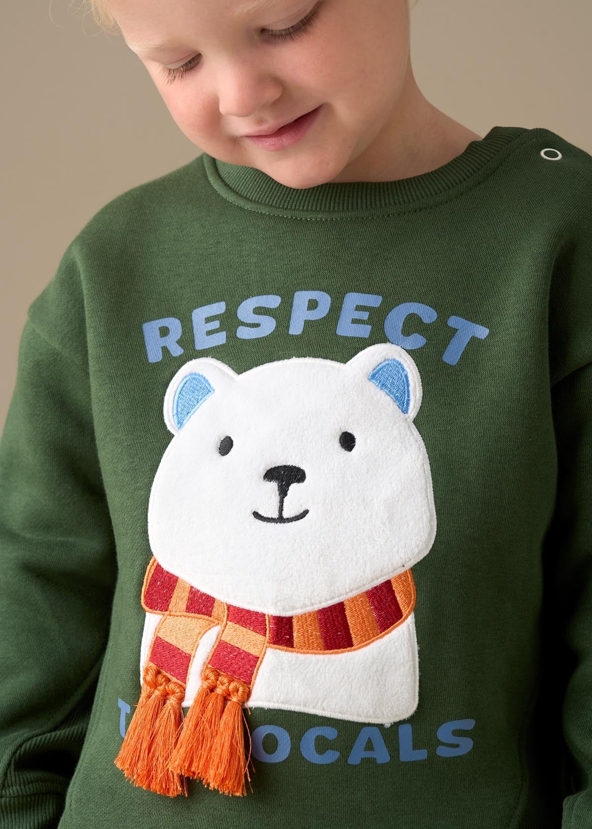 long sleeve baby boy seasonal print sweatshirt