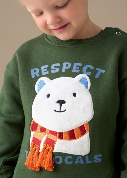 long sleeve baby boy seasonal print sweatshirt