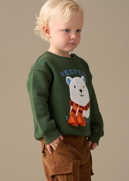 cotton baby boy seasonal print sweatshirt